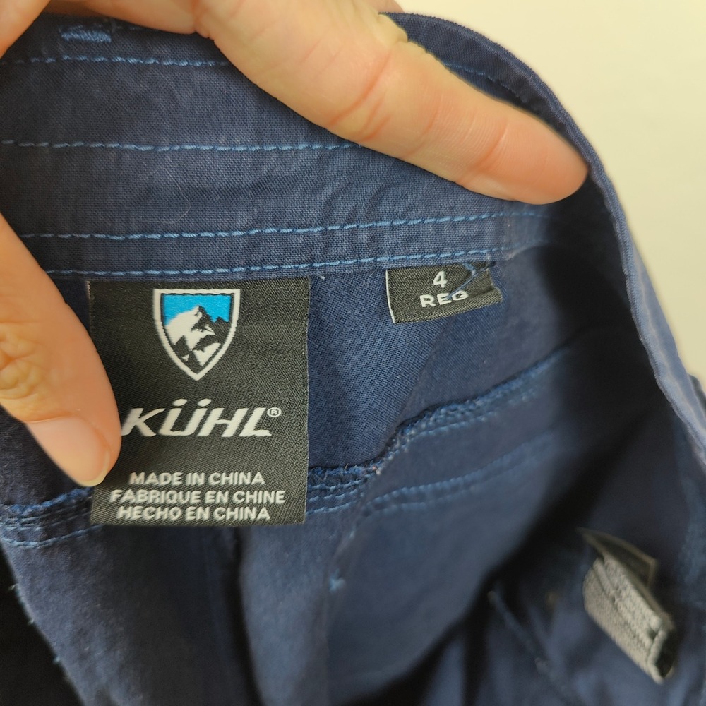 Kuhl Cargo Pants Womens 4 Regular Blue Vintage Patina Dye Gorpcore Hiking - Picture 9 of 12